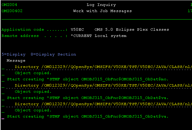 Transfer with large logs