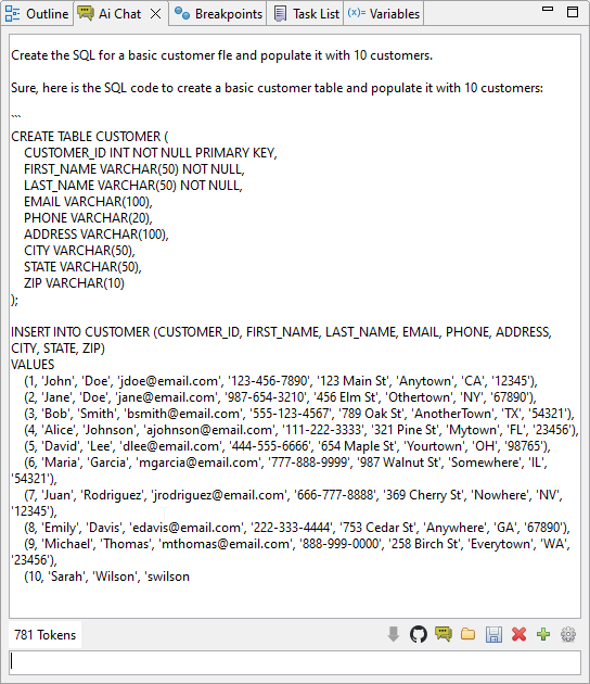 TD/OMS ChatGPT Plug-in screen shot